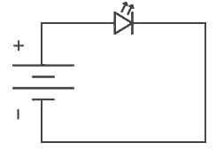 نمودار اتصال باتری به LED