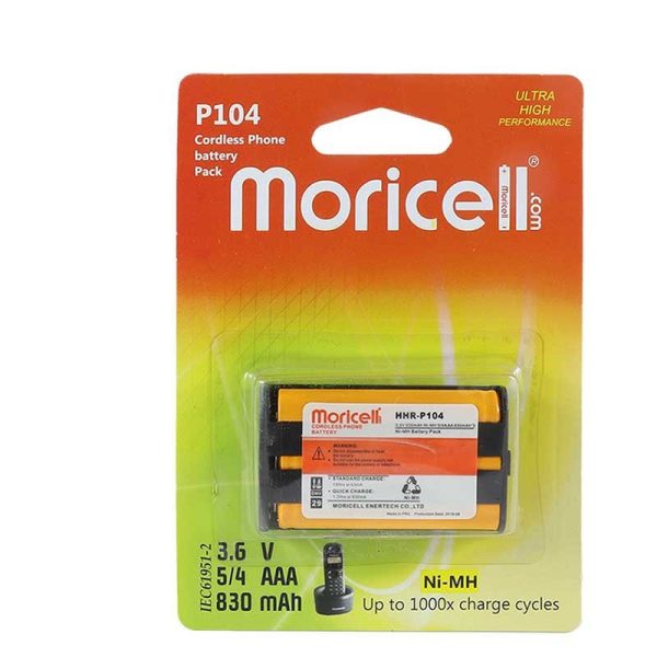 باتری تلفن بیسیم پاناسونیک HHR-P104 موریسل 3.6ولت 830میلی آمپر  MORICELL